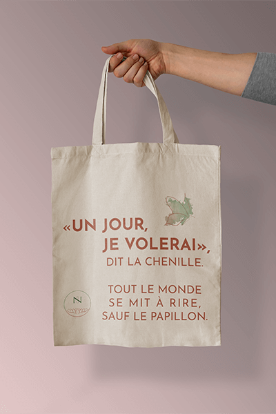 Totebag réalisé pour Nexio par Emporte Plume, webmaster et graphiste à Saumur